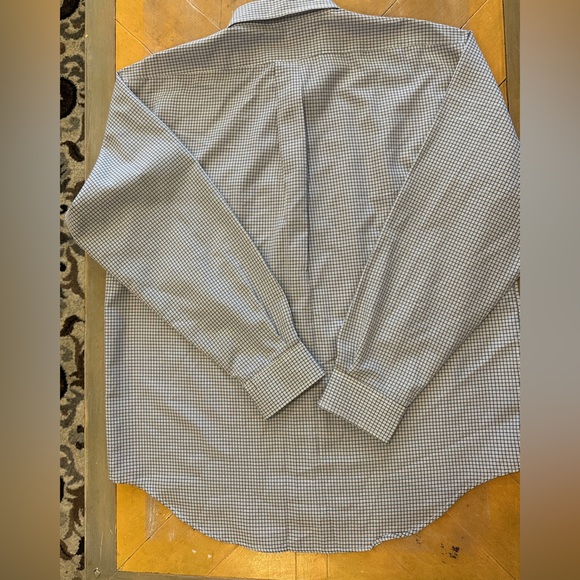 Ralph Lauren Men’s Blue and White Micro-Check Button-Down Shirt - Picture 2 of 8